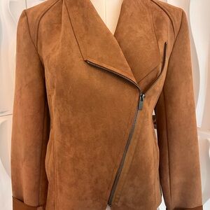 Carmen Marc Valvo Brown suede Jacket